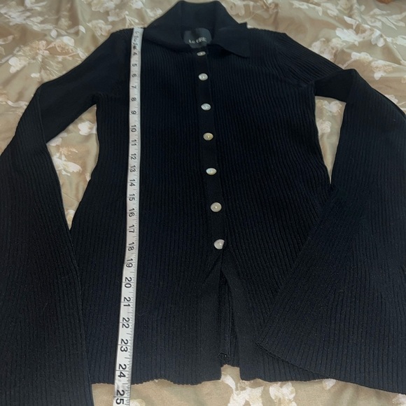 Le Ore Rimini Collared Ribbed Knit Cardigan Size Small - Picture 7 of 12